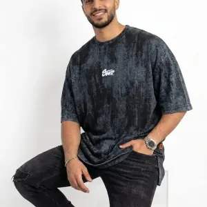 Black Oversized Interlock Fashion T-Shirt