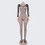 [2+ Items, 300 EGP Each] Rhinestone Crotchless Mesh Bodystocking One-Piece Lingerie