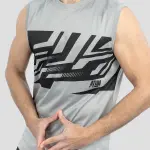 Men's Printed Gray Tank Top