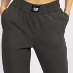 Slit Zipper Gray Women's Pants