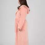 Dusty Rose Fur Long Robe