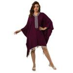 Multiple Colors Cotton Embroidered Nightgown 865