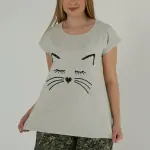 Women’s Cute Cat Print Pajama Set