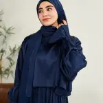 MIDNIGHT BLUE SATIN DRESS ISDAL