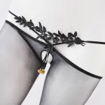Embroidered Pantyhose Bell Pendant Ultra-Thin Stockings