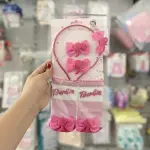 طقم ٥قطع اكسسوار بيبي بناتي ،طوق وشراب مع ٢توكة