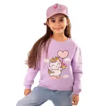 Purple Sweatshirt with “Unicorn with balloon ” Print 😎💗
