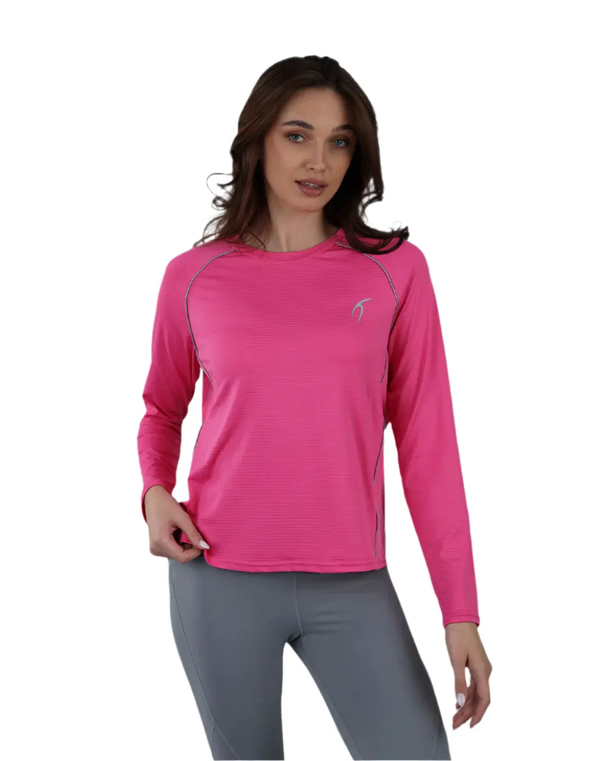 Slim Long Sleeve Fuchsia Top