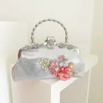 Silver Florencia Clutch