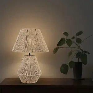 Burlap Table Lamp A91