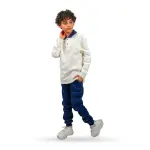 White Polo with Navy Collar 🤍💙