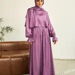 LILAC DREAM SATIN DRESS ISDAL