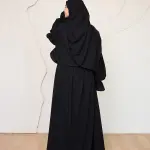 BLACK CREPE DRESSY ISDAL