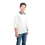 White Polo with Gray Collar 🤍👕