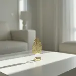 Golden Leaf Crystal Ornament