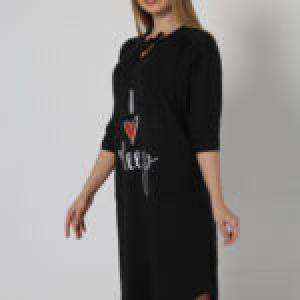 Black Nightdress with “I ❤️ Sleep” Print