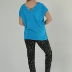 Multi-color Summer Printed Pants Pajama