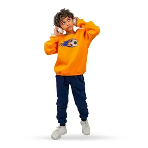 Orange Sweatshirt with Football Print 🧡⚽