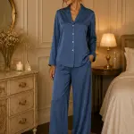 Bleu Ciel Crinkled Marble Effect pjs