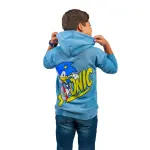 Blue Tie-Dye Hoodie with "Sonic" Print ⚡💙