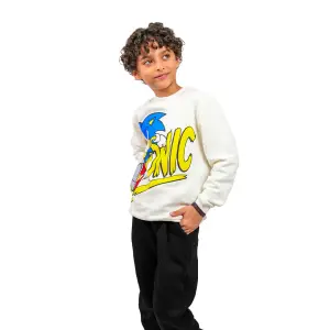 White Sweatshirt with Sonic Print ⚡️