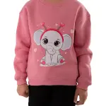 Pink Sweatshirt with “Cool baby elephant ” Print 😎💗
