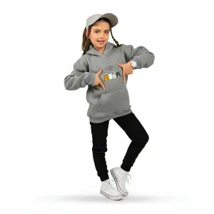 Grey Hoodie with "Friends Bear" Print 🐻💗