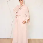 BEIGE CREPE DRESSY ISDAL
