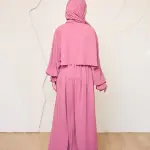 PINK ROSE CREPE DRESSY ISDAL