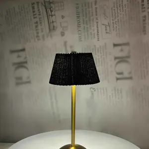 NOIR Pleated Brass Lam