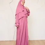 PINK ROSE CREPE DRESSY ISDAL