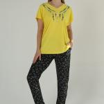 Multi-color Summer Printed Pants Pajama