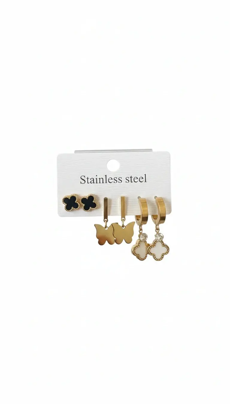 earrings set made of stainless steel EA-205
