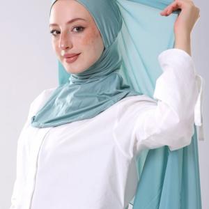 حجاب ذكي ازرق سماوي