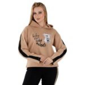 Women’s 2-Piece Lounge Set – “Baby It’s Cold Outside” Graphic Hoodie & Striped Leggings