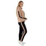 Women’s 2-Piece Lounge Set – “Baby It’s Cold Outside” Graphic Hoodie & Striped Leggings