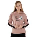 Women’s 2-Piece Lounge Set – “Baby It’s Cold Outside” Graphic Hoodie & Striped Leggings