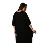 Black Embroidered Long Abaya Nightgown