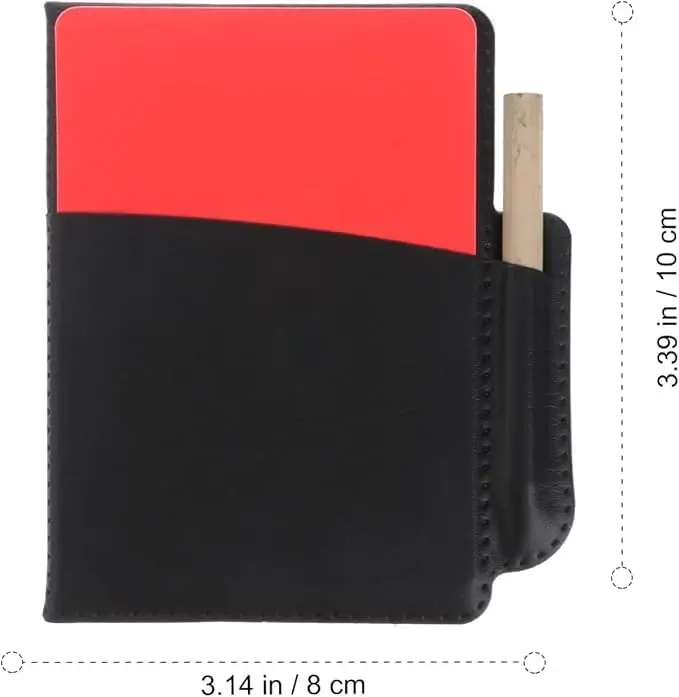 M D Stay Fit Football Referee Card Sets Red Yellow Football Warning Cards PVC Black