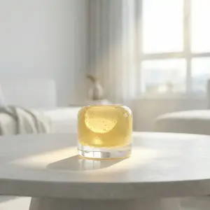 Mini Yellow Bubble Glass Vase