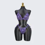 Plus Size Lace Sheer Bra Panty Set
