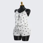 Chic Heart Pattern Two-Piece Pajama Set