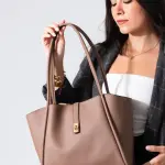 Minimalist Top-Handle Bag-brown