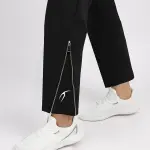 Slit Zipper Black Women's Pants