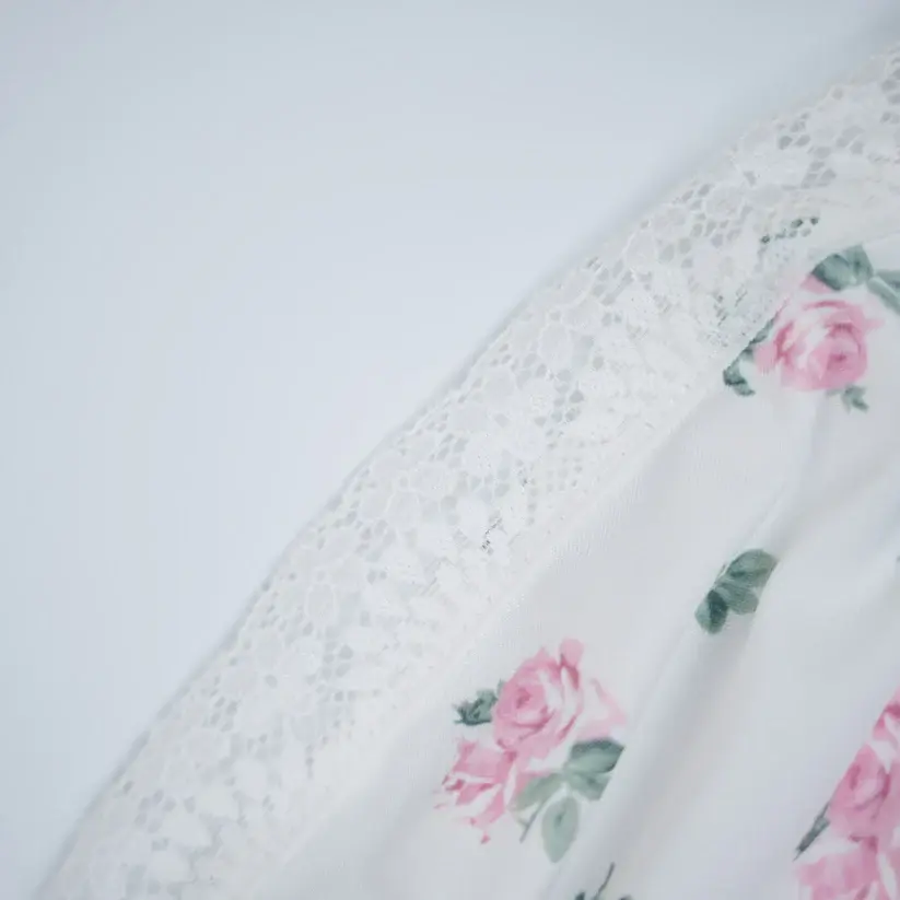 Deep V Lace Floral Print Cami Nightdress
