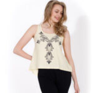 Sleeveless Pajama Set with Printed Top and Fitted Shorts