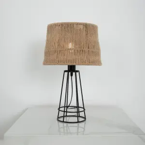 Burlap Table Lamp