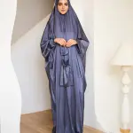 GREY SATIN MALHAFA ISDAL