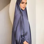 GREY SATIN MALHAFA ISDAL