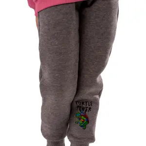 Grey melton pant with Ninja Turtles prin